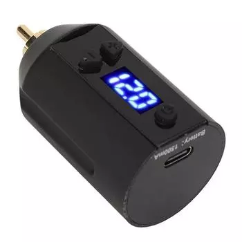 Мини-аккумулятор для татуировки NB, 1500 мАч, RCA/DC, беспроводной источник питания для татуировки, тип-c, быстрая зарядка, 312 В, регулируемый цифровой дисплей DC