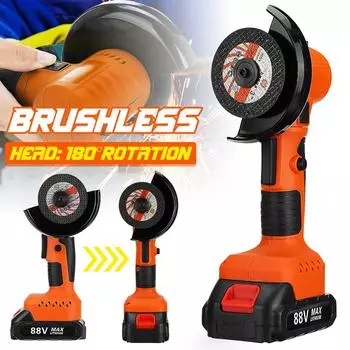 Мини аккумуляторная бесщеточная угловая шлифмашина 2500 Вт 88 В для 18 В аккумулятора Only machine