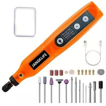 Мини-аккумуляторные вращающиеся инструменты, набор шлифовальных станков с зарядкой через USB, беспроводная гравировальная ручка, набор инструментов для самостоятельной полировки, роторный вырез оранжевый