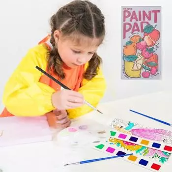 Мини-акварельный блокнот для рисования для взрослых и детей, портативная акварельная книга с