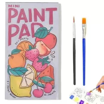 Мини-акварельный блокнот для рисования для взрослых и детей, портативная акварельная книга с