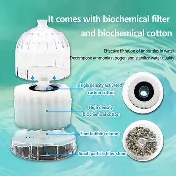 Мини-аквариумный фильтр для дайвинга с насосом для воды Биохимический губчатый фильтр для аквариумной воды Биологический фильтр для аквариума Аксессуары