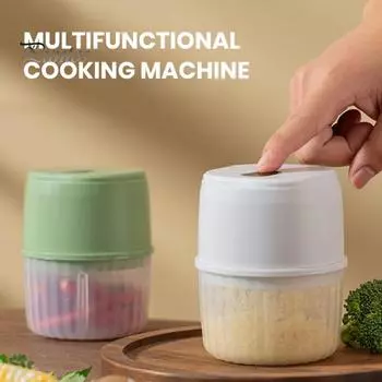 Мини-электрическая давилка для чеснока, USB перезаряжаемая измельчитель чеснока, терка для измельчения овощей, лука, перца, кухонный гаджет зелёный