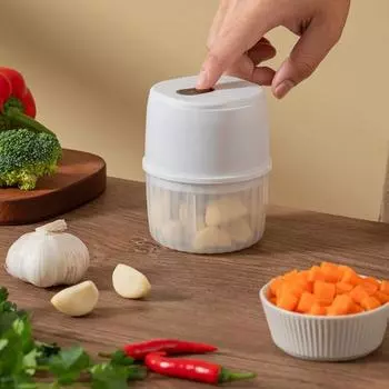 Мини-электрическая давилка для чеснока, USB перезаряжаемая измельчитель чеснока, терка для измельчения овощей, лука, перца, кухонный гаджет зелёный