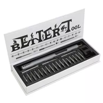 Мини электрическая отвертка, набор прецизионных отверток с 20 магнитными прецизионными битами для камеры телефона