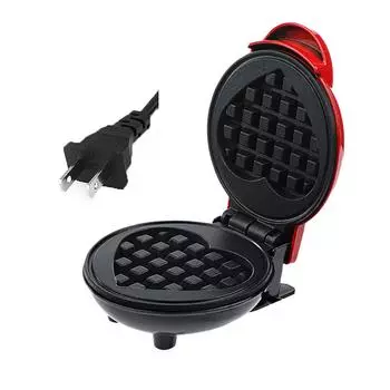 Мини электрическая вафельница домашняя многофункциональная машина для завтрака детская форма для выпечки торта в форме сердца