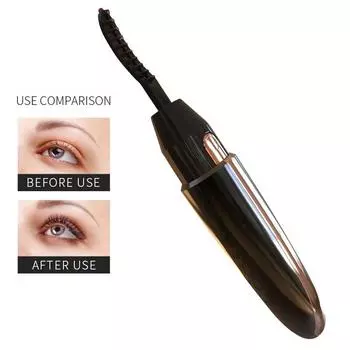 Мини-электрические щипцы для завивки ресниц с подогревом, ресницы с подогревом, макияж, ресницы с подогревом, аппликатор для завивки ресниц, долговечный инструмент для красоты чёрный