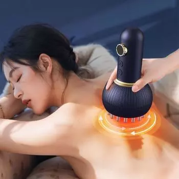 Мини-электрический баночный массажер, ручной баночный аппарат, электрический меридиан-щетка, массажный инструмент Cupping machine