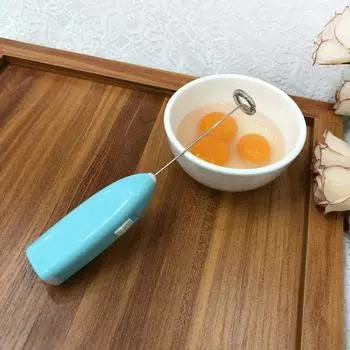 Мини-электрический блендер для кофе, ручной венчик для взбивания яиц, пузырьковый миксер для напитков, креативный венчик, электрический миксер для кофе MilkWhisk белый