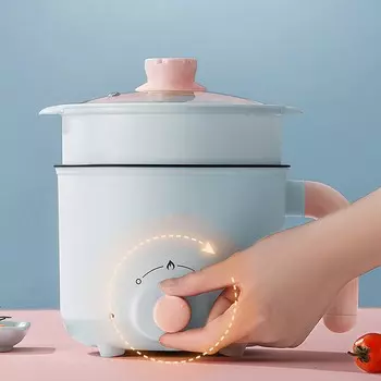 Мини-электрический хот-пот, многофункциональный небольшой электрический хот-пот для дома, студентов, общежития, путешествий, 220 В, портативный электрический хот-пот 220V синий