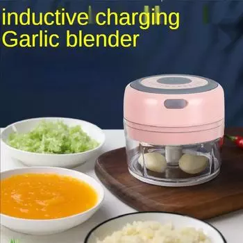 Мини-электрический измельчитель чеснока 100/250 мл, зарядка через USB, машина для измельчения имбиря, прочная и прочная дробилка для овощей чили, кухонный инструмент