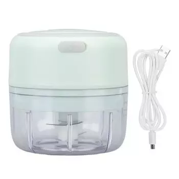 Мини-электрический измельчитель чеснока с зарядкой от USB, 100 мл, из нержавеющей стали, зеленый зелёный