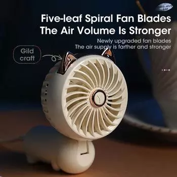 Мини электрический маленький вентилятор 3 скорости прохладный воздух милый питомец портативный складной ручной студенческий общежитие дом на открытом воздухе путешествия домашние вентиляторы