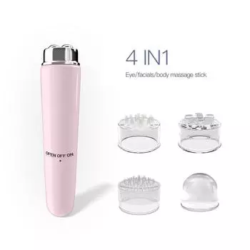 Мини-электрический массажер для глаз: Вибрация и магнитотерапия Портативный косметический инструмент грязно-белый