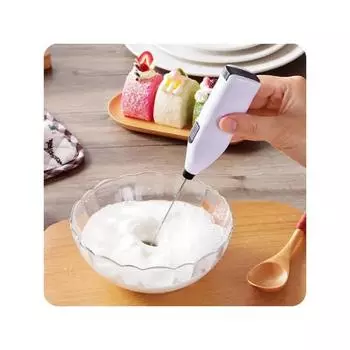 Мини-электрический ручной взбиватель яиц из нержавеющей стали, бытовой кухонный стальной блендер для кофе, чая с молоком, взбивания сливок, перемешивания чёрный