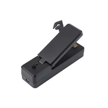 Мини-электрический термогерметизатор для пластиковых пакетов, портативная машина для запечатывания пакетов, упаковщик для упаковки пищевых продуктов, перезаряжаемый через USB Black Sealer