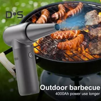 Мини-электрический воздуходув 98000 об/мин высокоскоростной сжатый воздуходув ручной турбовентилятор перезаряжаемый беспроводной автомобильный очиститель клавиатуры воздушный щеткой чёрный