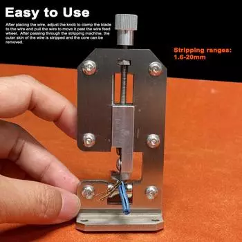 Мини-электроэрозионный станок для электроэрозионной резки, электрический съемник проволоки, автоматический ручной скребок, зачистка медного кабеля 1,6-20 мм серебряный