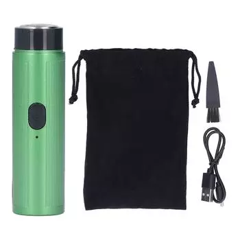 Мини-электробритва портативная перезаряжаемая тихая работа низкий уровень шума 3,7 В 2 Вт простота использования для путешествий домой зелёный