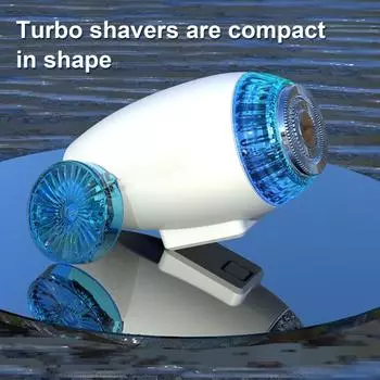 Мини-электробритва с быстрой зарядкой через USB, цифровым дисплеем и двигателем 6000 об/мин. Мини-бритва с магнитным всасывающим лезвием, вращающимся на 360 градусов. чёрный