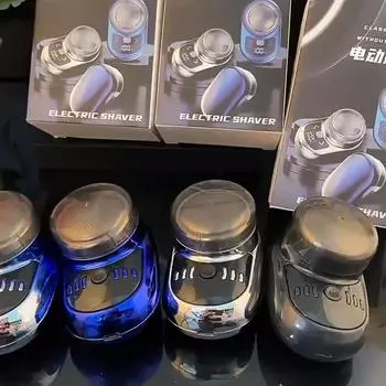Мини-электробритва с цифровым дисплеем, мужская бритва, моющийся триммер для бороды, портативный перезаряжаемый станок для бритья
