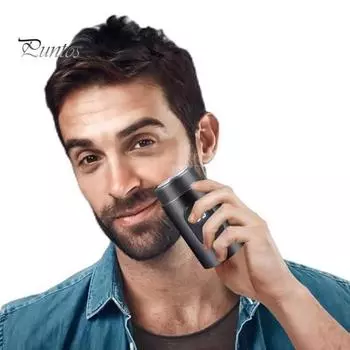 Мини-электробритва с цифровым дисплеем, USB-перезаряжаемая, водонепроницаемая, для влажного и сухого бритья, портативная, для путешествий, бритва для мужчин, триммер для бороды, инструмент для удаления волос E