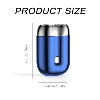 Мини электробритва с двойной головкой для мужчин, перезаряжаемая от USB, водонепроницаемая дорожная бритва с плавающими головками 1pcs