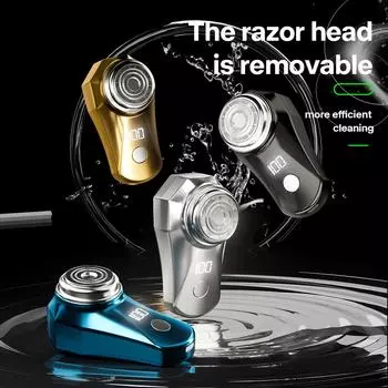 Мини-электробритва с промывкой 3D плавающая головка ножа новая мини портативная бритва с цифровым дисплеем