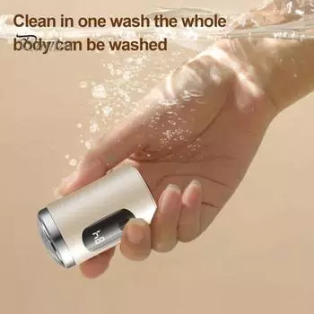 Мини-электробритва с ЖК-дисплеем, USB-перезаряжаемая, водонепроницаемая, для влажной и сухой езды, бритва, портативный триммер для бороды, инструмент для удаления волос для отца и мужа бежевый