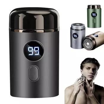 Мини-электробритва с ЖК-дисплеем, USB-зарядка, водонепроницаемая, для влажного и сухого бритья