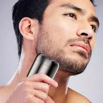 Мини-электробритва USB перезаряжаемая водонепроницаемая бритва для влажной и сухой езды с двумя головками портативная мужская бритва для удаления волос для отца мужа парня зелёный