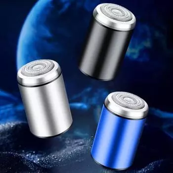 Мини-электробритва USB перезаряжаемая водонепроницаемая портативная бритва для путешествий из нержавеющей стали для мужчин, триммер для бороды, инструмент для удаления волос чёрный