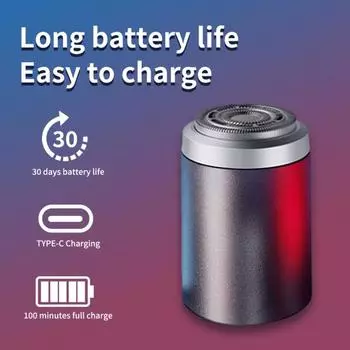 Мини-электробритва Yousheng 8000 об/мин USB перезаряжаемая водонепроницаемая дорожная бритва портативная мужская триммер для удаления бороды инструмент для отца бойфренда подарок