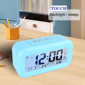 Мини электронные часы цифровой будильник с подсветкой точный светодиодный цифровой будильник с функцией повтора будильника настольные часы для офиса простые часы для дома спальни настольные Rechargeable White