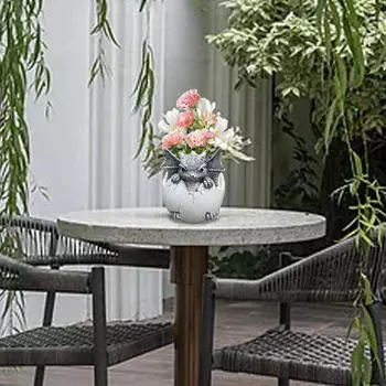 Mini Animal Planter Pot Flower Dinosaur Shaped Resin Small Decoration for Home Office Desk Gift