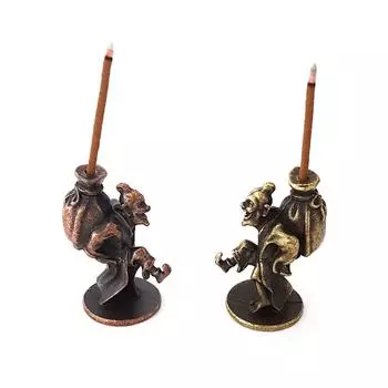 Mini antique lucky bag elderly line incense holder, incense burner incense burner alloy ornament