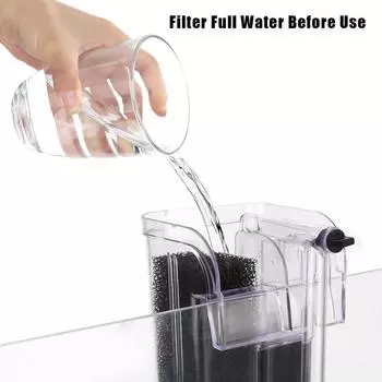 Mini Aquarium Filter Aquarium Accessoires External Hang Up Filter for Aquarium Fish Tank Filter белый
