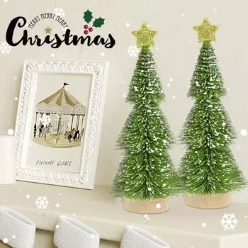 Mini Artificial Christmas Tree Desktop Decoration Ornaments Christmas Party Room Decor Navidad DIY Party Xmas Ornament Props 20cm серебряный
