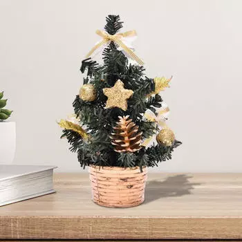 Mini Artificial Christmas Tree Small Xmas with Light Decorative Luminous Gift