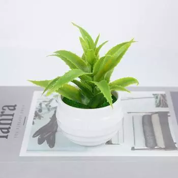 Мини Искусственные Растения Бонсай Маленькое Имитированное Дерево в Горшке Трава Искусственные Цветы Для Дома Сада Офиса Стола Комнаты Украшения Орнаменты