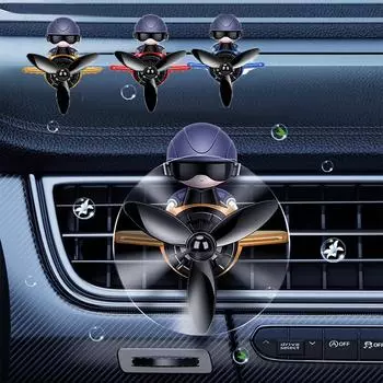 Мини-астронавт, воздуховыпускное отверстие, мультяшный стиль, креативный аромат, стойкий аромат, ароматерапия для автомобиля, украшения интерьера автомобиля золотой