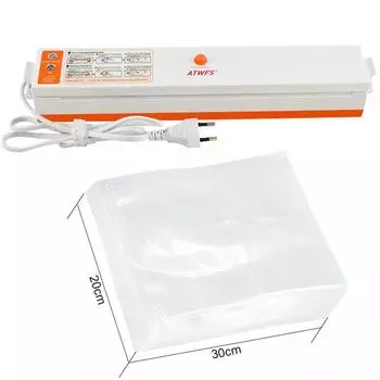 Мини-автоматический вакуумный упаковщик для хранения пищевых продуктов, запечатывающая машина, контейнер, 100 шт., 20*30 см, вакуумные пакеты