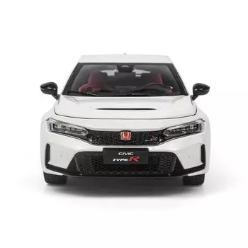 Мини-автомобиль 2023 Honda Civic FL5 литая модель автомобиля белого цвета 1/18 TYPE-R