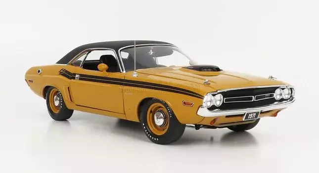Мини-автомобиль Американская машина Dodge Challenger DODGE CHALLENGER 425 HEMI COUPE 1971 OCHRE MATT BLACK A1806023VT 1/18 ACME-MODELS 1/18 R/T