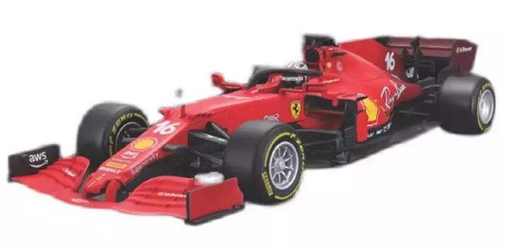Мини-автомобиль Bburago F1 Ferrari SF21 Charles Leclerc Bburago 2021 FERRARI Charles Leclerc 1/18
