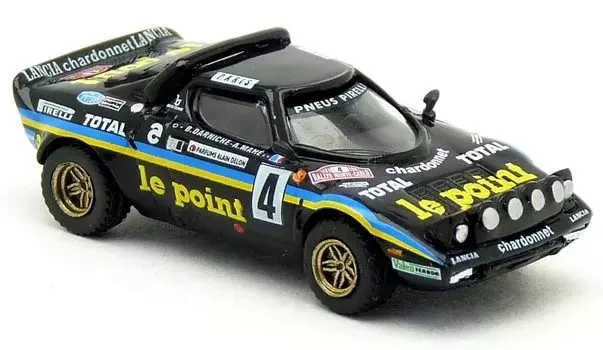 Мини-автомобиль BREKINA Lancia Stratos HF Rally 1981 года BREKINA Stratos HF Le Point HO масштаб 1/87 #4 чёрный