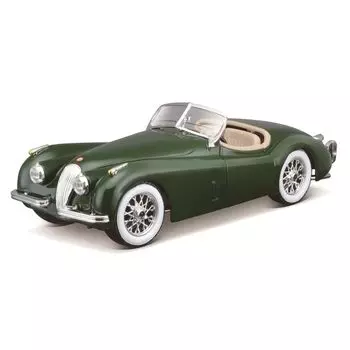 Мини-автомобиль Burago Jaguar JAGUAR XK120 CABRIOLET 1953 года 1/24 (зеленый) [Элемент] зелёный