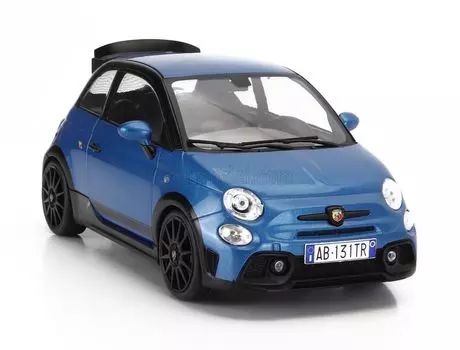 Мини-автомобиль FIAT 500 ABARTH SOLIDO FIAT NUOVA 500 ABARTH 695 FIAT 2022 СИНИЙ ЧЕРНЫЙ 1811303 1/18 1/18 (ДАНЬ 131) [Элемент] синий