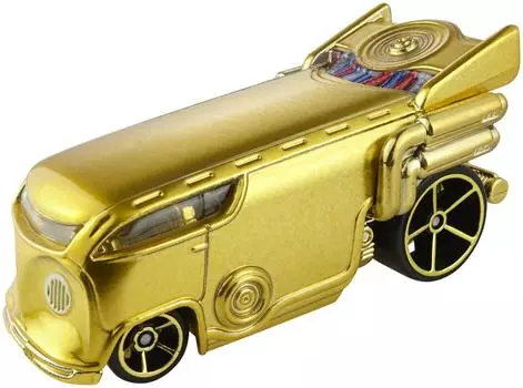 Мини-автомобиль Hot Wheels Star Wars отправлен напрямую из-за рубежа, литой C-3PO