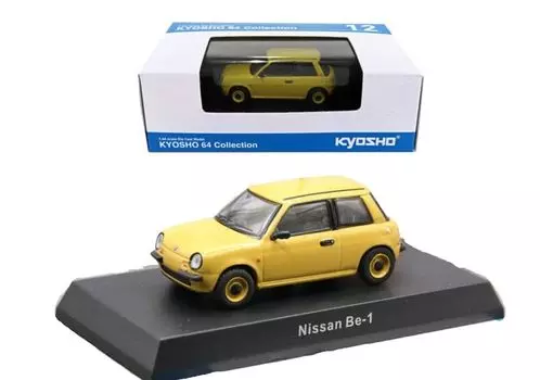 Мини-автомобиль Kyosho Nissan 1987 1/64 Be-1 B-One (желтый) [Элемент] жёлтый